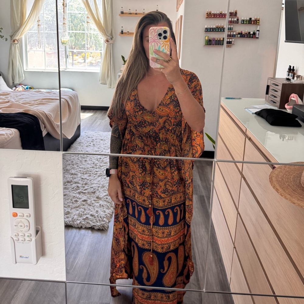 EARTHBOUND Trading kaftan V-Neck Sundress Maxi